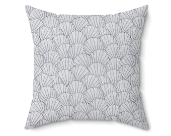 Seashell Pillows and Pillow Cases, Coastal Decor, Beach House Pillows, Ocean Theme Pillow, Nautical Throw Pillow, Beach Pillows, Seashell