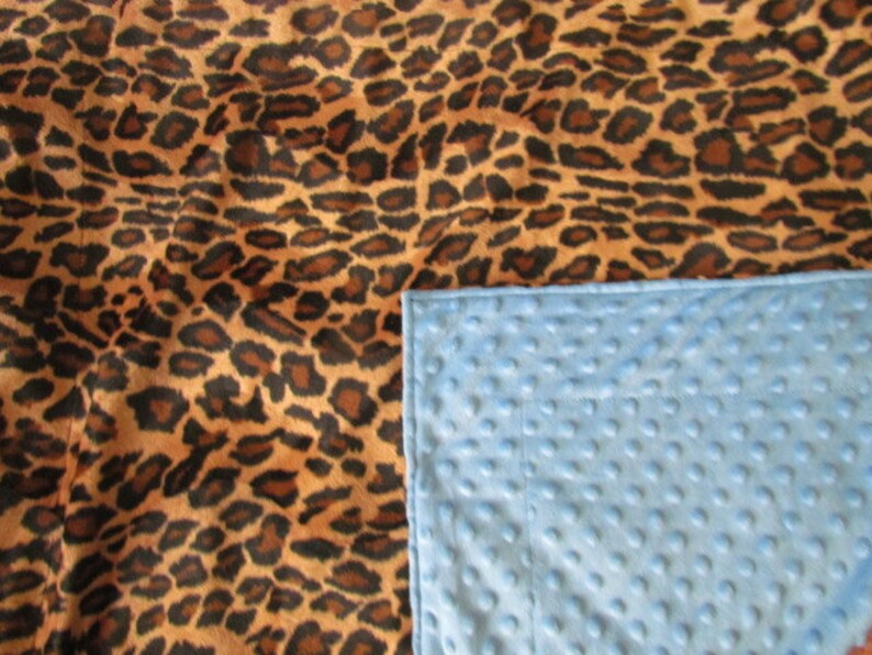 Blue Soft and Comfy with Dark Cheetah Blanket Bedding Home ...
