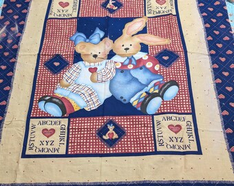 Vintage American Quilt Panel by Past &Presents for Daisy Kingdom  1997 Printed with Pride in the U.S.A.  Free Shipping Flawed
