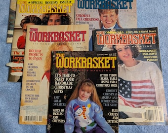 Workbasket and Home Arts Magazine lot of 8  1990's  Free Shipping