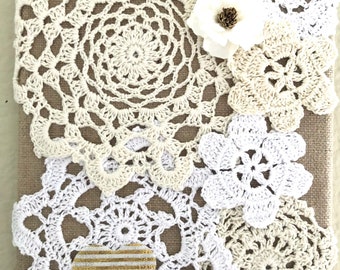 Doily Art  - Wall Art  8”X10”