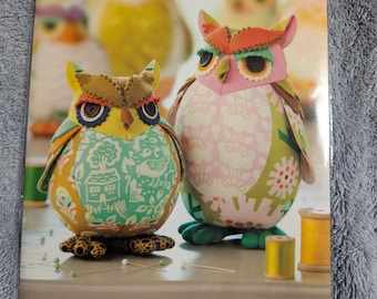 Edgar Owl & Poe Pincushions Heather Bailey Sewing Patterns. Free Shipping