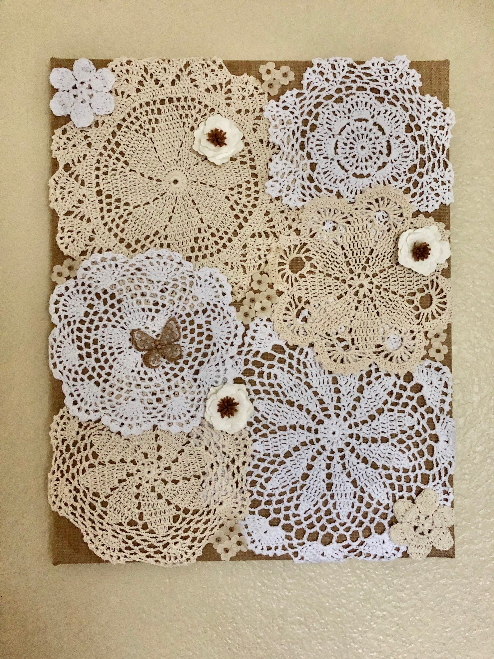 Doily Art Wall Art 16X20 Etsy