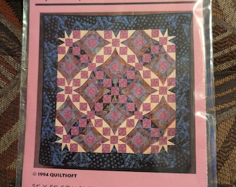 Midnight Madness 51"x51" Computer Designed Wall Quilt By Richelle Ford ©Quiltsoft