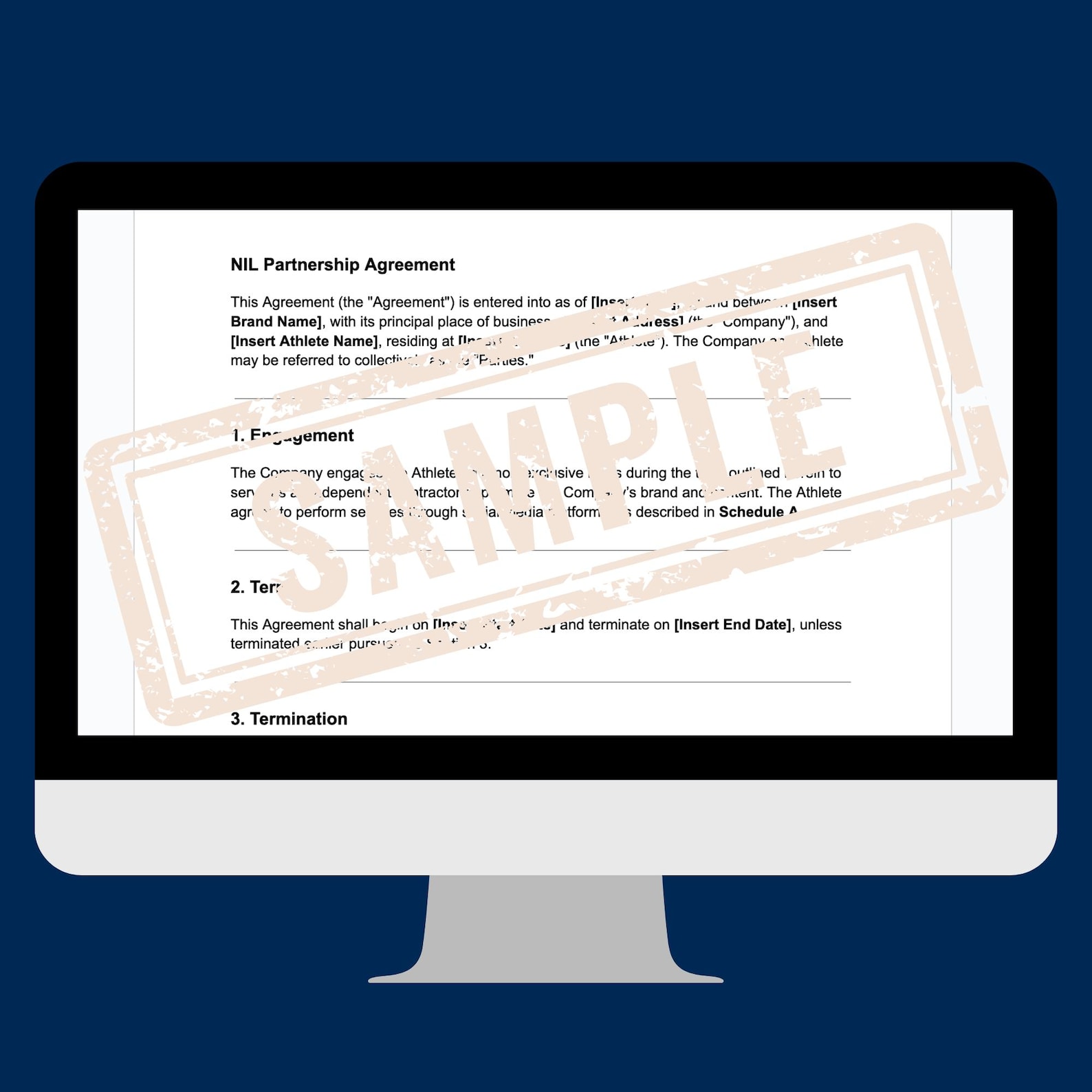 Customizable NIL Contract Template for Athletes and Brands Editable