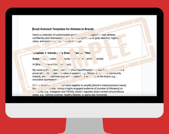 Athlete Email Outrange Vorlagen für NIL-Partnerschaften | Anpassbare Präsentations-E-Mails an Brands
