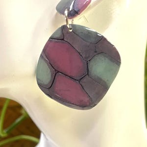 Pastel Mosaic Statement Earrings