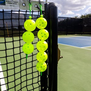 Pickleball Gift Easy Ball Holder for Bag or Fence Auto Stop Pickleball Stringer 2-Pack (3 Ball & 5 Ball) Holder Made in USA Hand Assembled