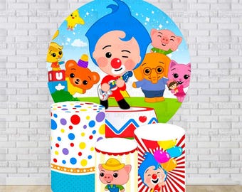 Clown Round Backdrop and Clown Cylinder Covers