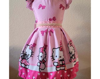 Hello Kitty Inspired Pink Dress * Baby Girl Dress * 1st Birthday Girl Costume * Birthday Kids Gift * 1st Birthday Photo Shoot *2nd Birthday