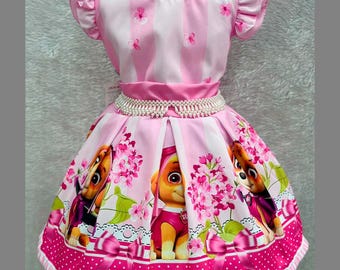 Hund Mädchen Kleid * Baby Mädchen Kleid * 1. Geburtstag Mädchen Kostüm * Geburtstag Kinder Geschenk * 1. Geburtstag Fotoshooting * 2. Geburtstag Kleid