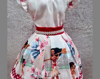 Vestido de Moana * Vestido de niña * Disfraz de niña para el 1er cumpleaños * Regalo de cumpleaños para niños * Sesión de fotos para el 1er cumpleaños * Vestido para el 2do cumpleaños