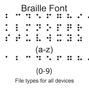 Fonte Braille | svg | ttf | otf | eps | cricut & silhouette | word | artesanato | criação | ideias