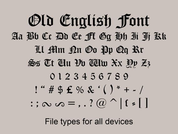 英語 フォント 見本 オールドイングリッシュフォント | svg | ttf | otf | eps | cricut