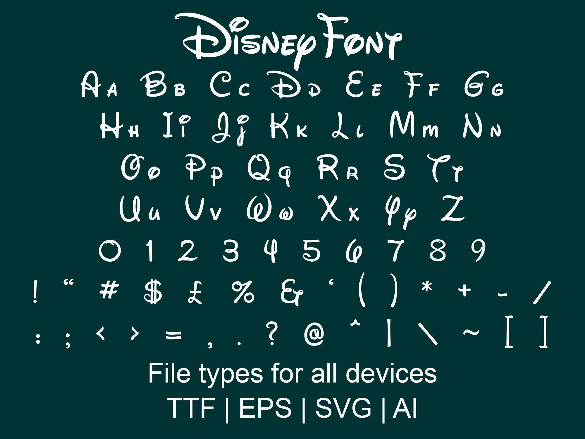 Walt Disney Fonts