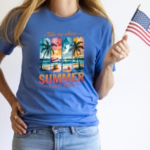 Summer Never Ends Shirt, Summer Lover Tee, Trendy Beach Shirt, Beach Trip Shirt, Cute Vacation Tee, Coastal Tee