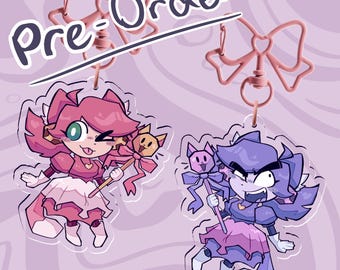 Mad Mew Mew / Chaveiro Acrílico Dupla Face Rosa