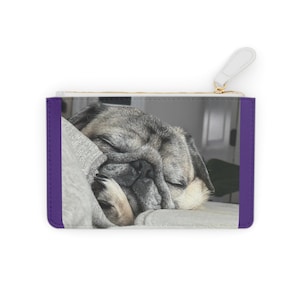 Cozy Dog Mini Clutch Bag - Perfect for Dog Lovers, Purse, Cosmetic Pouch, Gift, Pet Accessories