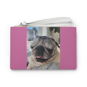 Lindo bolso de mano para perro: regalo para amantes de las mascotas, accesorio para mamás perrunos, neceser, organizador de viaje, divertido bolso rosa para cualquier ocasión.