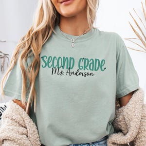 Comfort Colors Custom Back to School Teacher Shirt, Second Grade Teacher Shirt, 2nd Grade Teacher Shirt, 2nd Grade Teacher Tee, Teacher Tee