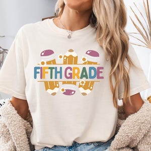 Comfort Colors Fifth Grade Teacher Shirt, 5th Grade Teacher TShirt, Cute Back to School Tee, Grade School Teacher Gift, 5th Educator Shirt