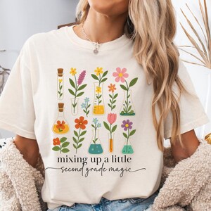 Comfort Colors Custom Back to School Teacher Shirt, Second Grade Teacher Shirt, 2nd Grade Teacher Shirt, Cute Floral 2nd Grade Teacher Tee