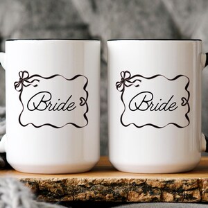 Benutzerdefinierte Braut Becher, Verlobungsgeschenk für Braut, zukünftige Frau Kaffeetasse, Brautparty Geschenk, Hochzeitstag Becher, personalisierte Tasse für Braut Spaß Geschenk