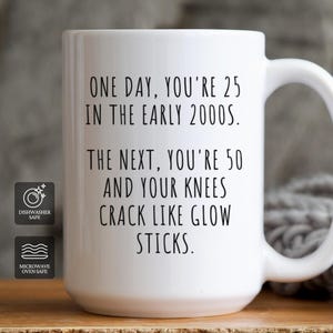 Funny 50th Birthday Gift Mug for Women Men, Custom 50th Birthday Mug, Special Birthday Gifts Funny 50th Bday Mug 1975, Gift For 50 Year Old