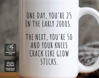 Funny 50th Birthday Gift Mug for Women Men, Custom 50th Birthday Mug, Special Birthday Gifts Funny 50th Bday Mug 1975, Gift For 50 Year Old