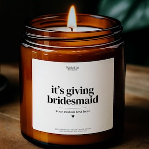Personalized Bridesmaid Era Candle Gift, Custom Maid of Honor Gift, Bridesmaid Proposal Bridal Party Gifts Bridesmaid Ask Bridal Party Gift