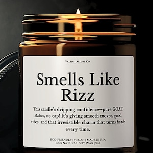 Rizz Funny Teen Gift Candle, Teenage Girl Boy Drip Funny Gift for Niece Nephew, Rizz Gen Alpha Middle School Funny Gifts Slang Teen Present