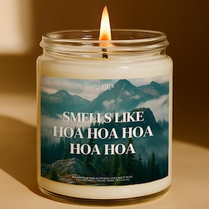 Hoa Hoa Hoa Scented Candle Book Lover Gift Bookish Candle for Readers Smells Like Team Edward Vampire Candle Gift for Her Dark Academia Gift