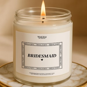 Personalized Bridesmaid Proposal Candle Gift, Ask Bridesmaids Maid of Honor Proposal Bridal Shower Gift, Bachelorette Wedding Party Gifts