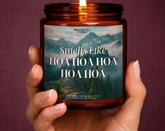 Hoa Hoa Hoa Scented Candle Book Lover Gift Bookish Candle for Readers Smells Like Team Edward Vampire Candle Gift for Her Dark Academia Gift