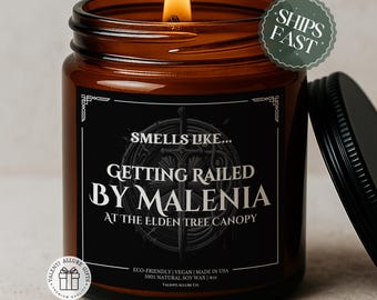 Elden Ring Candle, Getting Railed by Malenia Funny Candle, Elden Ring Gamer Candle, Gift For Him, Bloodbourne Merch Gift for Gamer Friend