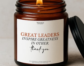 Gepersonaliseerde leider waardering bedankje kaars baas waardering kaars cadeau maatwerk promotie cadeau voor manager collega cadeau C-086