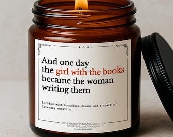 Vela de regalo para escritor, divertida vela de soja para autores, ideal como regalo de cumpleaños, vacaciones, libro nuevo, creativo, C-202