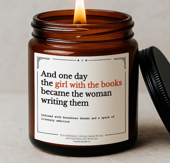 Writer Gift Candle Funny Soy Candle for Authors, Perfect Author Quote Candle Gift for Birthdays Holidays Author Gift New Book Creative C-202