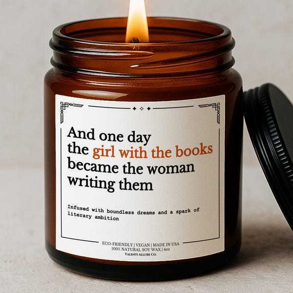 Writer Gift Candle Funny Soy Candle for Authors, Perfect Author Quote Candle Gift for Birthdays Holidays Author Gift New Book Creative C-202
