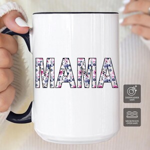 Floral Mama Mug Mothers Day Gift, Mom Birthday Gift Pregnancy Announcement Cup, Camp Mug Soon To Be Mom Gift, Cute Floral Mom Present Gifts