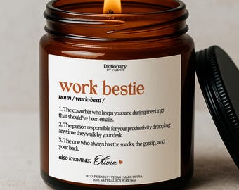 Arbeit Bestie Definition Kerze, Lustiges Mitarbeiter Geschenk, Büro Bester Freund Kerze, Arbeitsfreund Wertschätzung Geschenk, Kollege Geschenkidee C-433