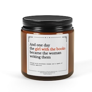 Writer Gift Candle Funny Soy Candle for Authors, Perfect Author Quote Candle Gift for Birthdays Holidays Author Gift New Book Creative C-202 4oz