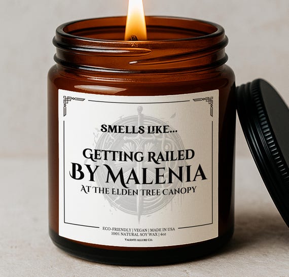 Elden Ring Candle, Getting Railed by Malenia Funny Candle, Elden Ring Gamer Candle, Gift For Him, Bloodbourne Merch Gift for Gamer Friend