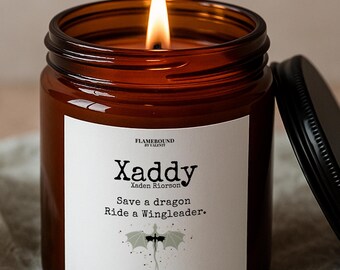 Basgiath Rettet einen Drachen Ritt eine Flügelführer Kerze Xaddy Xaden Riorson Décor Geschenk, Vierter Flügel Drache Fantasy Geschenk, Violet Sorrengail inspiriert