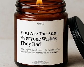 Bästa mosterljuspresent någonsin, mosteruppskattningspresent, meningsfull mosterpresentidé, känslosamt mosterljus, omtänksam present till moster C-246