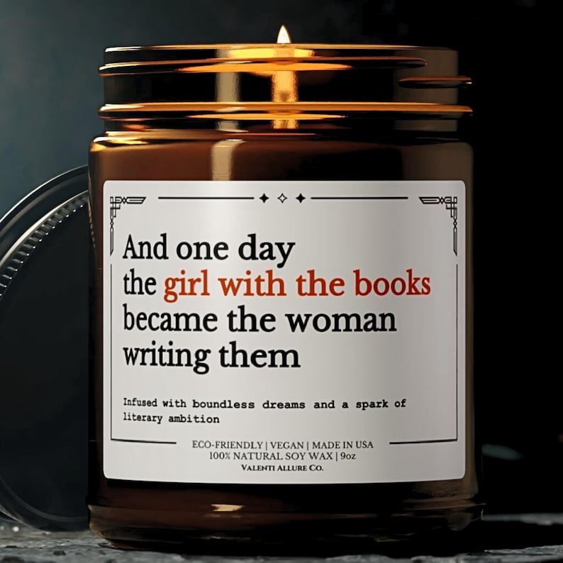 Writer Gift Candle, Funny Soy Candle for Authors, Perfect Author Quote Candle Gift for Birthdays, Holidays, Author Gift New Book Creative