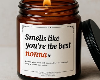 Riecht wie du die beste Nonna-Kerze bist, Geburtstagsgeschenk für Nonna, Nonna-Kerzengeschenk, Oma-Kerze, Geschenk für Oma, Bestes Nonna-Geschenk C-161