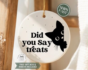 Funny Cat Ornament, Cat Christmas Ornament, Funny Cat Owner Gifts, Cat Mom Christmas Gift, Cat Parent Gifts Cat Mom Christmas Ornament CO-35