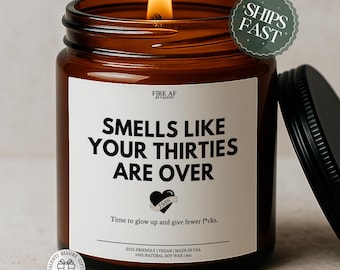 Vela divertida para 30 cumpleaños, con aroma a veinte años, regalo de broma para mujeres, vela personalizada para el año, regalo para un hito, etiqueta con aroma personalizado.