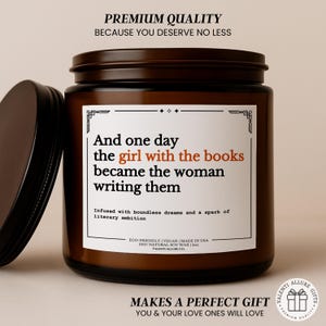 Writer Gift Candle Funny Soy Candle for Authors, Perfect Author Quote Candle Gift for Birthdays Holidays Author Gift New Book Creative C-202 image 4
